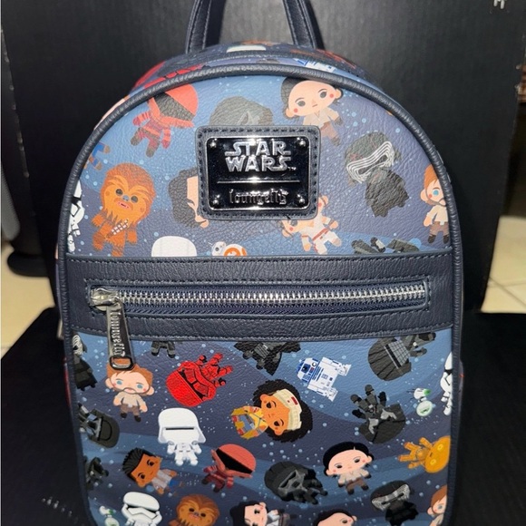 Star Wars Loungefly The Rise of Skywalker Chibi AOP Mini Backpack NWT main image 6